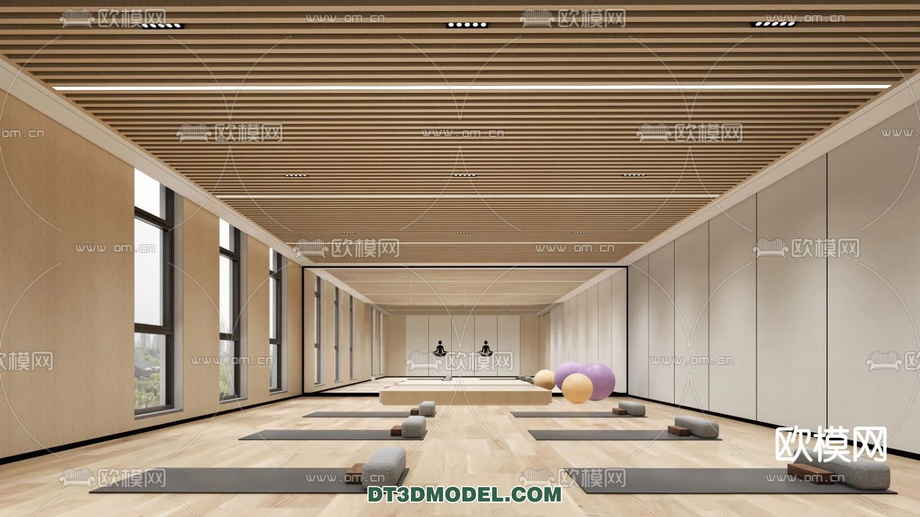 Yoga Room With Thoughtful Design - 3D Scenes - 021