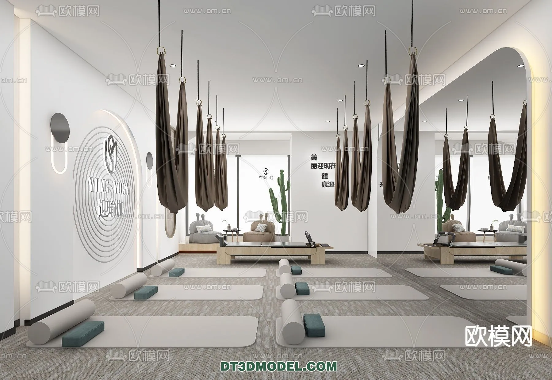 Yoga Room With Thoughtful Design - 3D Scenes - 024