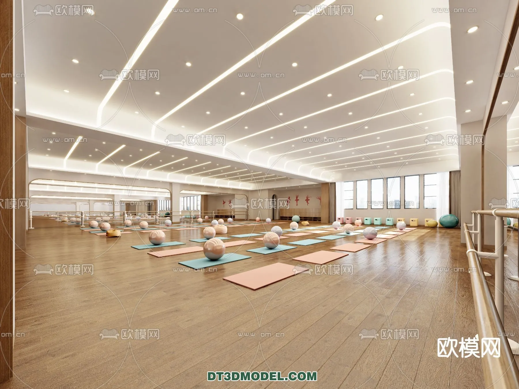Yoga Room With Thoughtful Design - 3D Scenes - 027