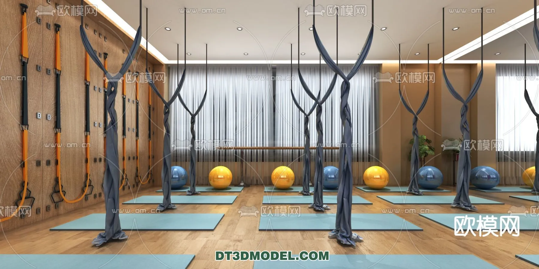 Yoga Room With Thoughtful Design - 3D Scenes - 029