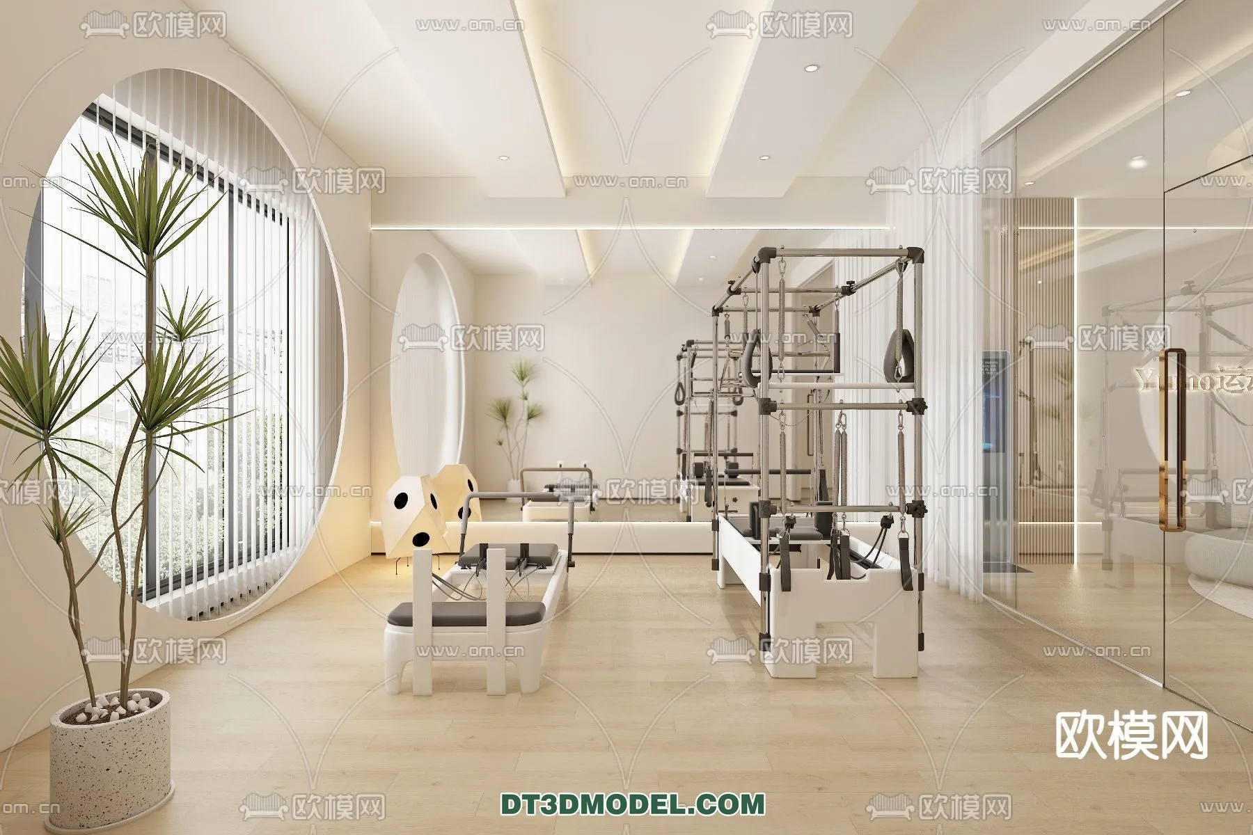 Yoga Room With Thoughtful Design - 3D Scenes - 030