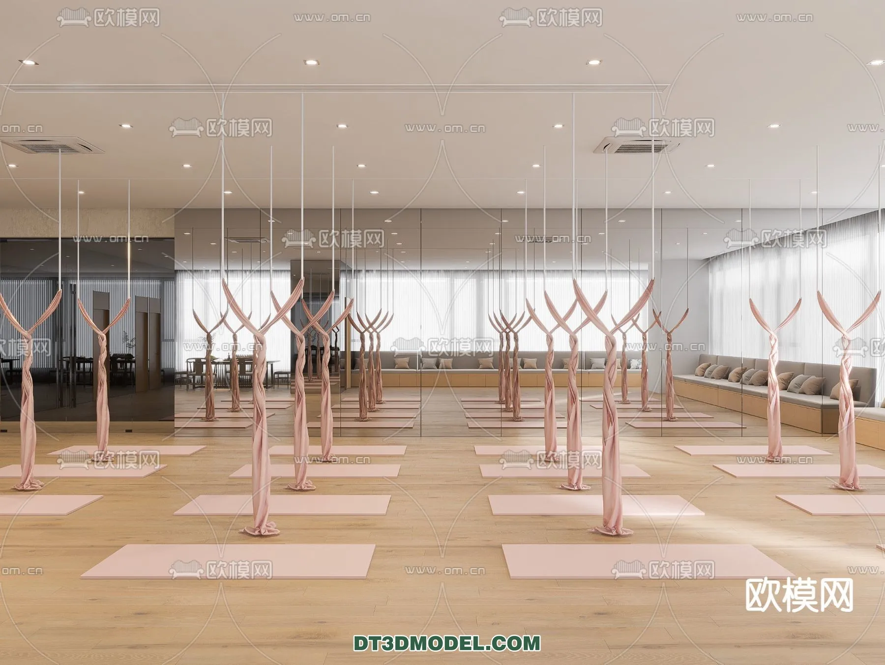 Yoga Room With Thoughtful Design - 3D Scenes - 036