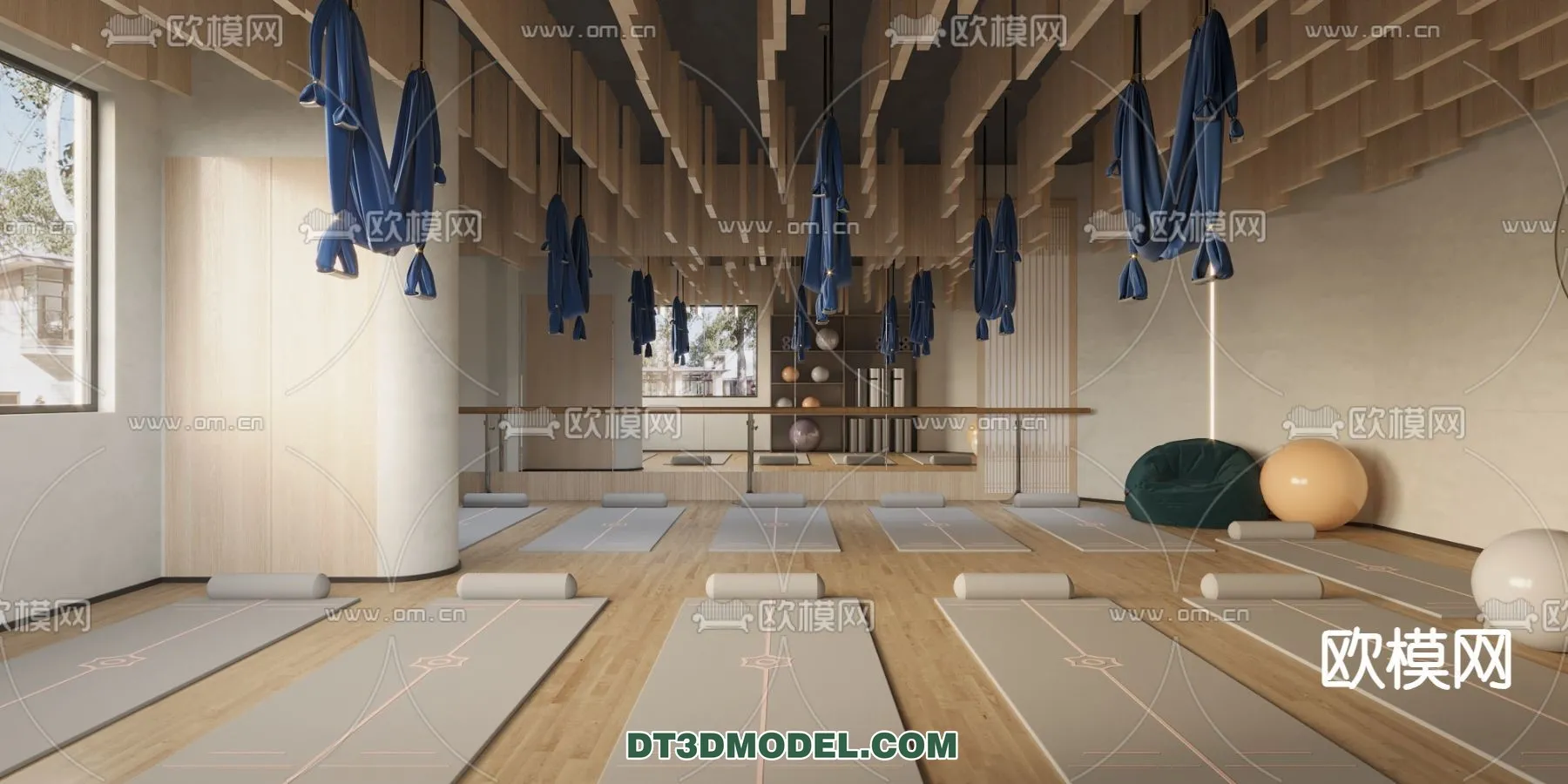 Yoga Room With Thoughtful Design - 3D Scenes - 037