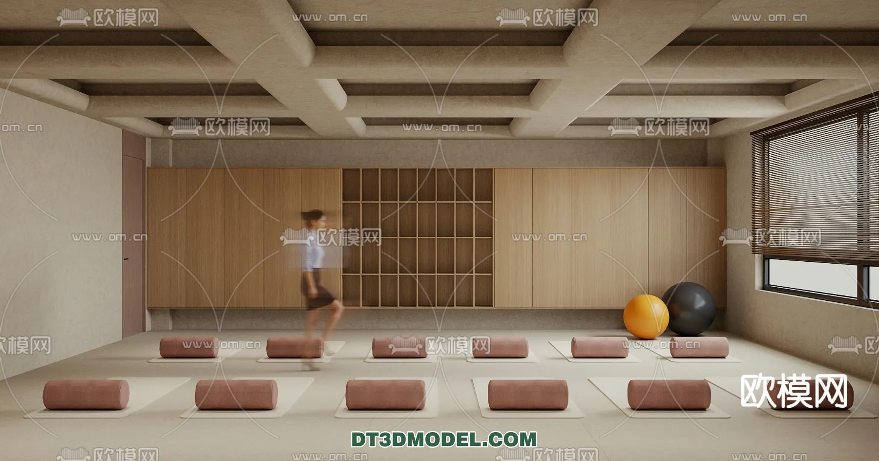 Yoga Room With Thoughtful Design - 3D Scenes - 047