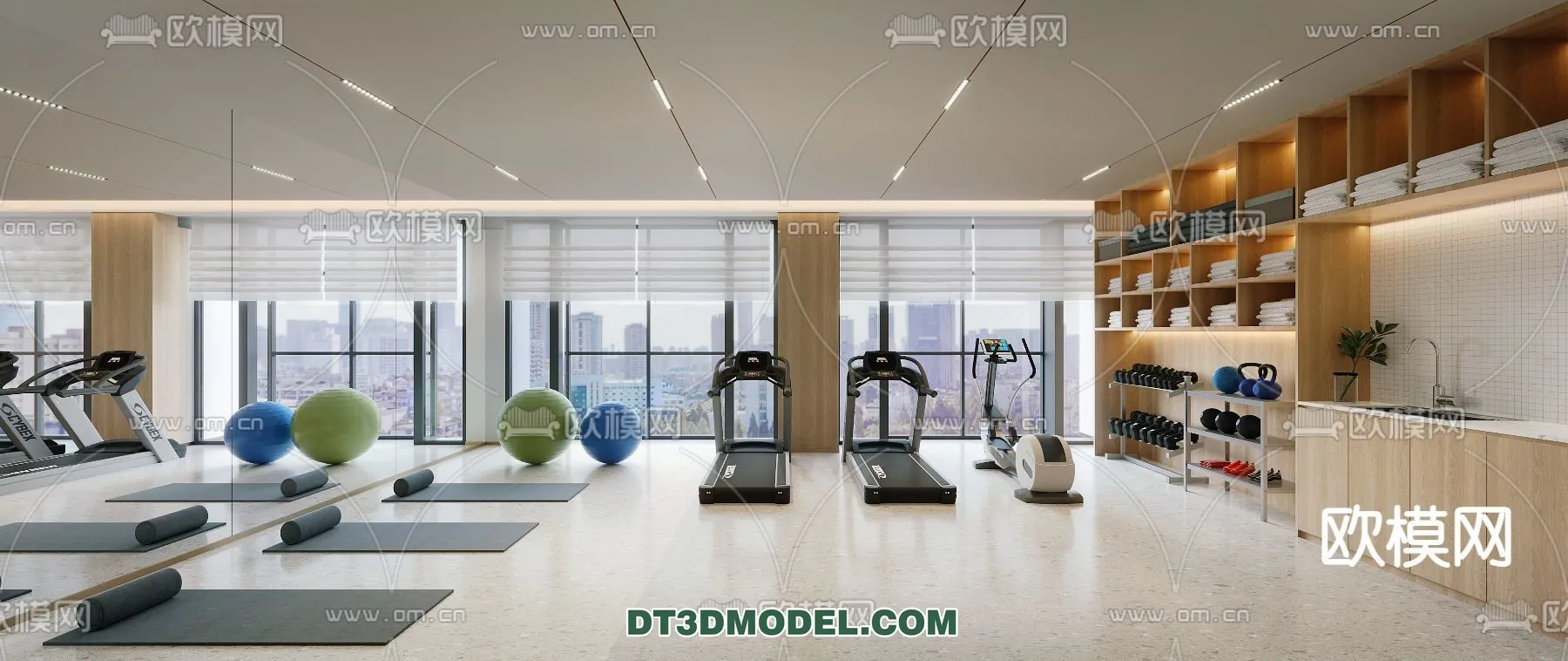 Yoga Room With Thoughtful Design - 3D Scenes - 049