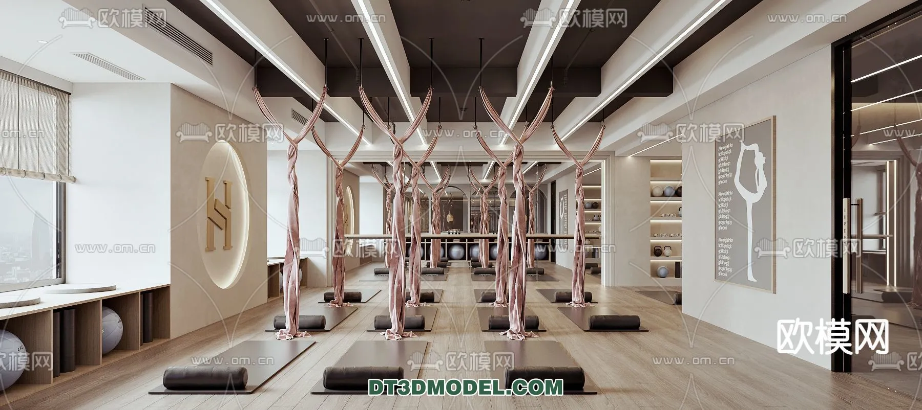 Yoga Room With Thoughtful Design - 3D Scenes - 053