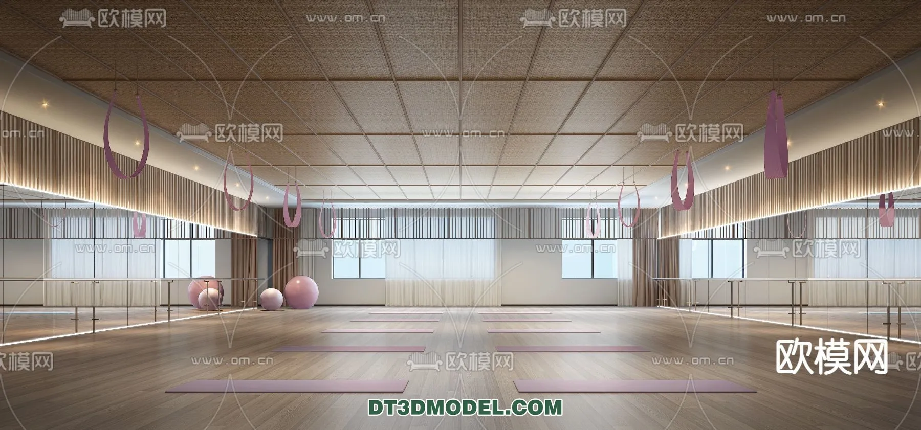 Yoga Room With Thoughtful Design - 3D Scenes - 055