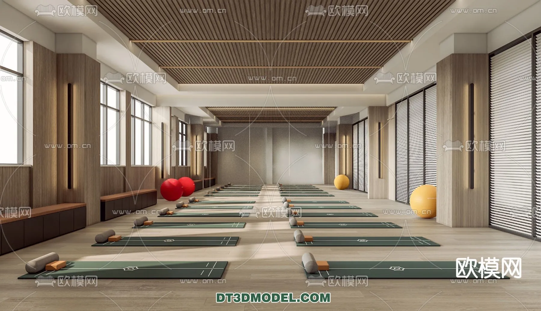Yoga Room With Thoughtful Design - 3D Scenes - 060
