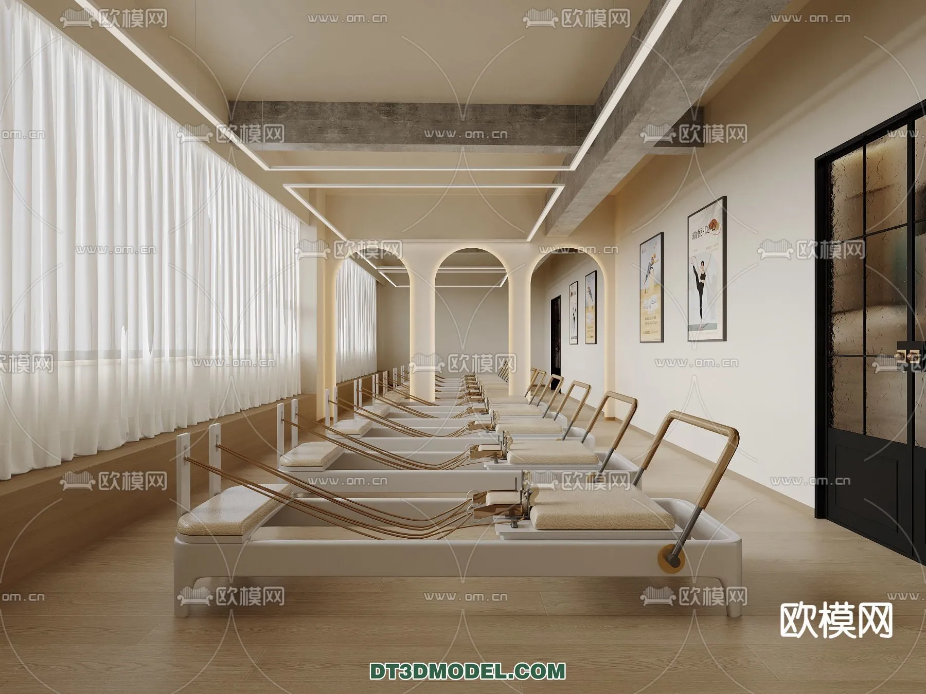 Yoga Room With Thoughtful Design - 3D Scenes - 067