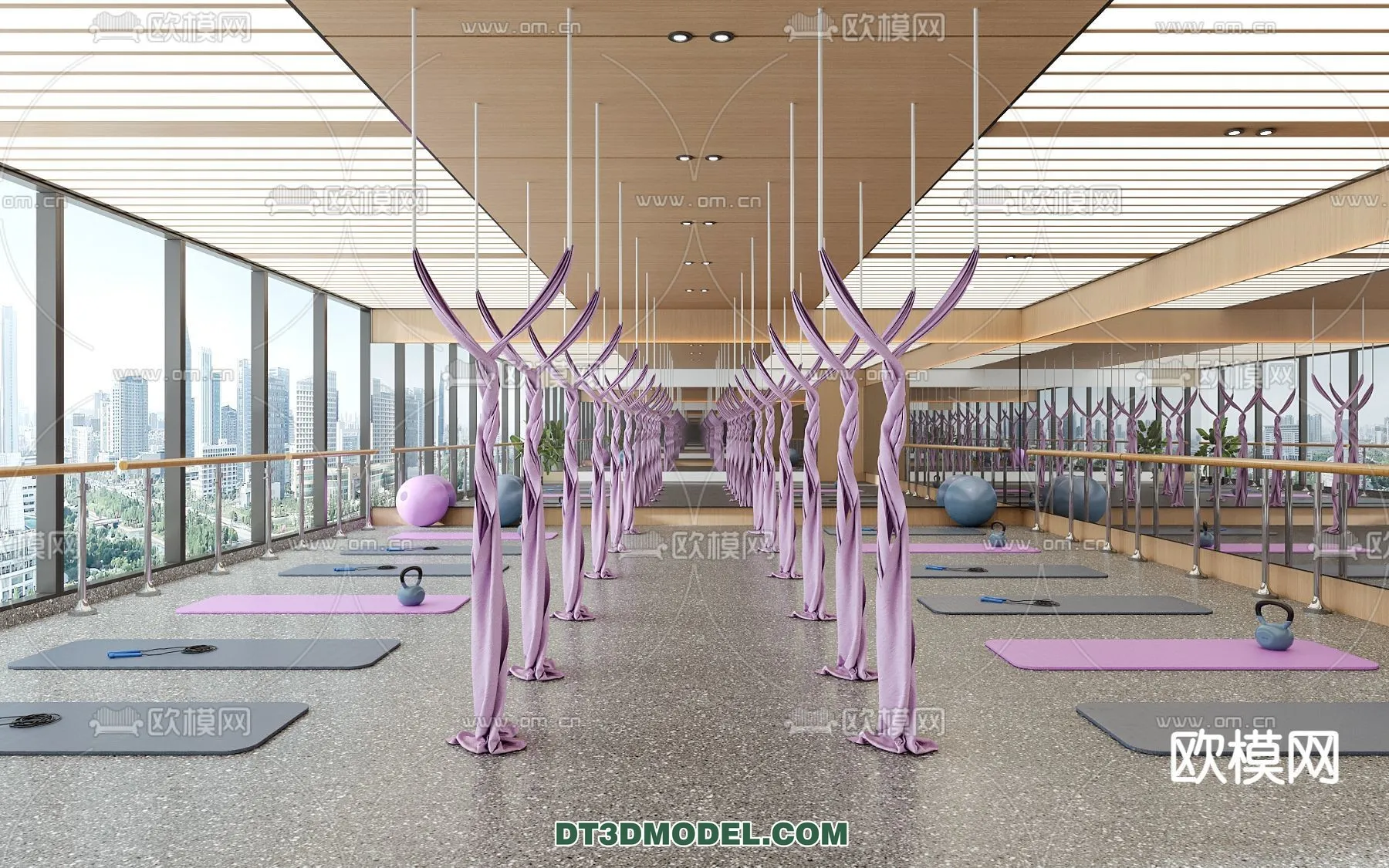 Yoga Room With Thoughtful Design - 3D Scenes - 074