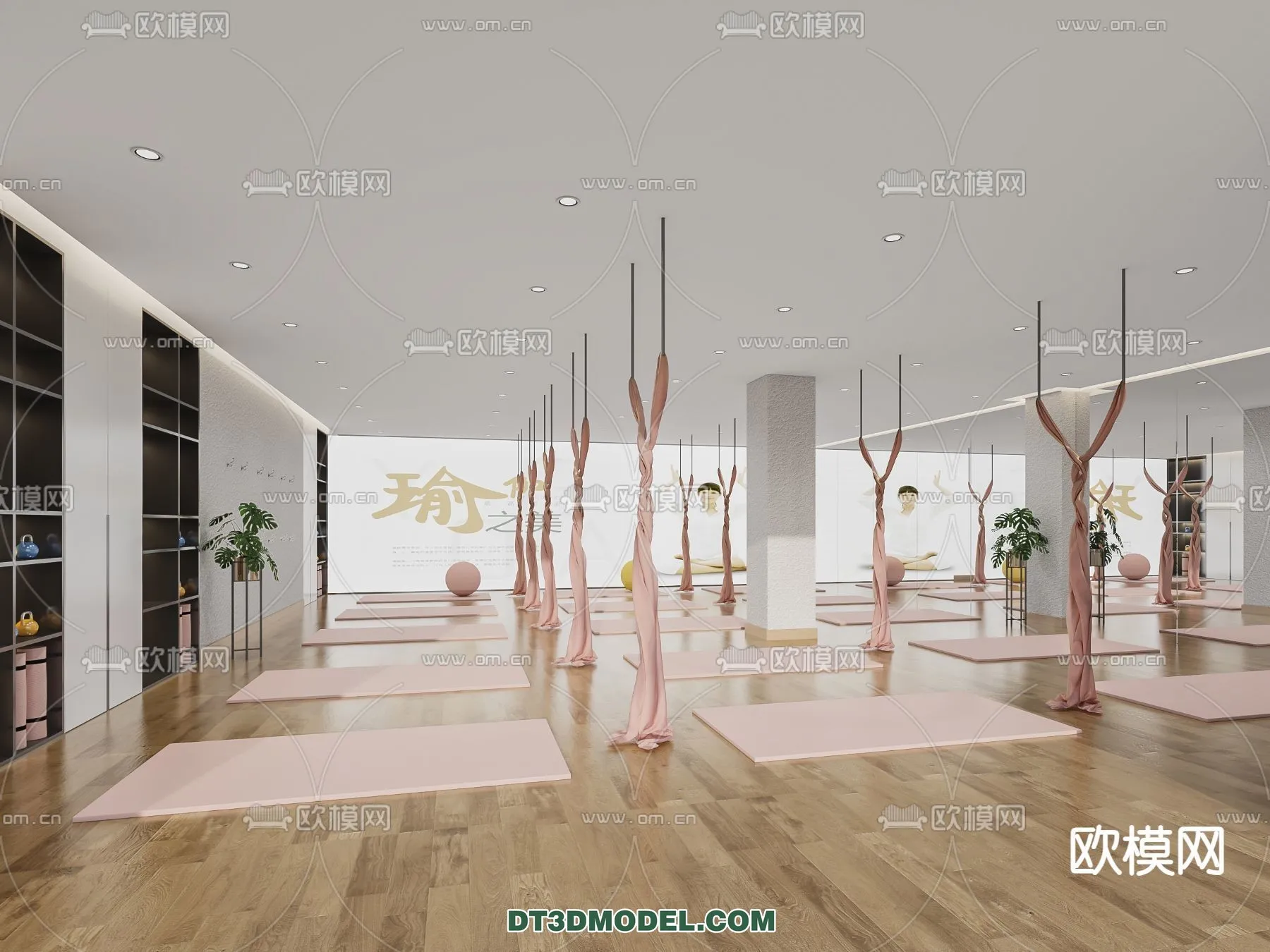 Yoga Room With Thoughtful Design - 3D Scenes - 076