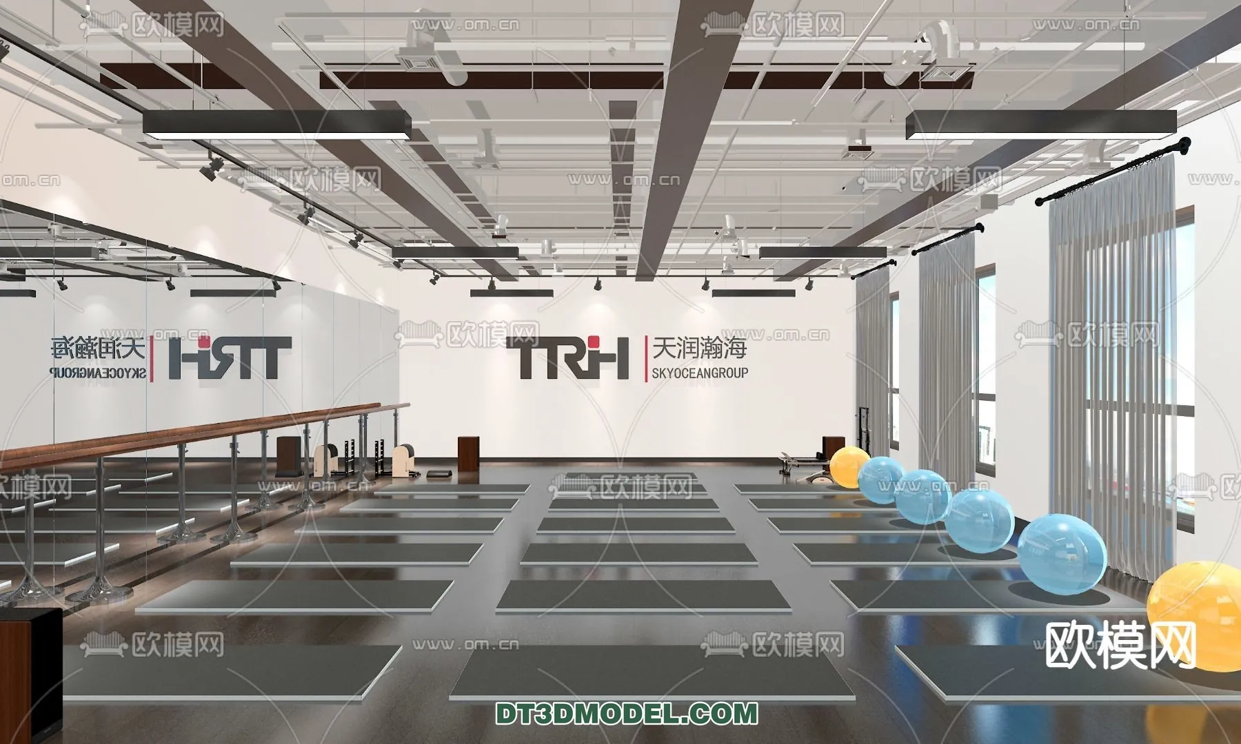 Yoga Room With Thoughtful Design - 3D Scenes - 082