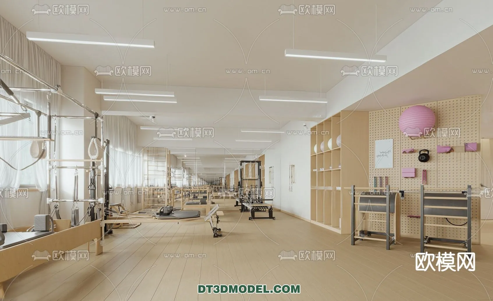 Yoga Room With Thoughtful Design - 3D Scenes - 087