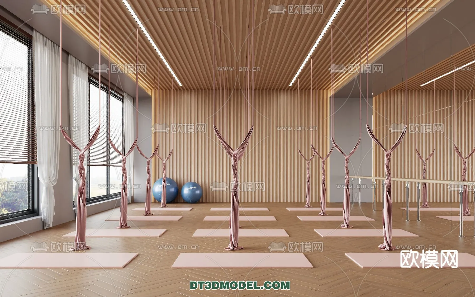 Yoga Room With Thoughtful Design - 3D Scenes - 092