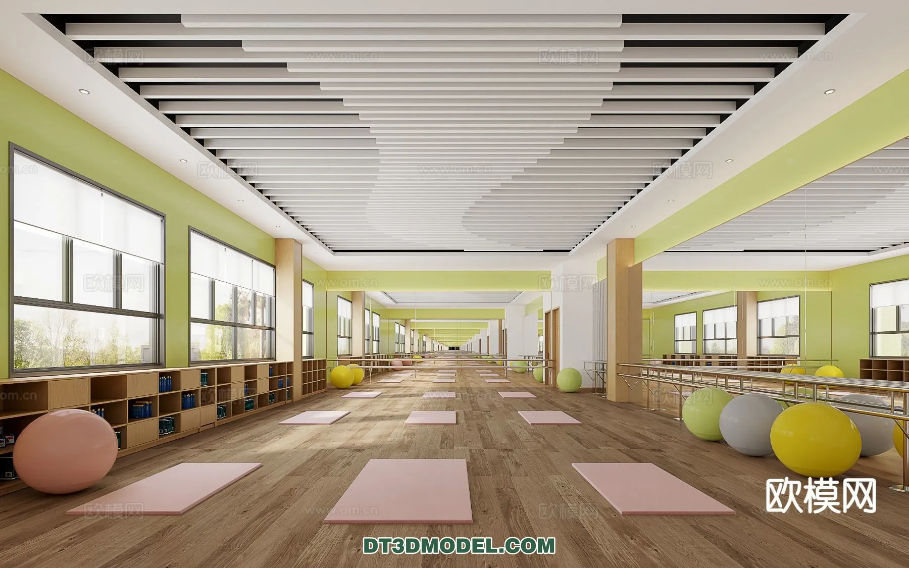 Yoga Room With Thoughtful Design - 3D Scenes - 097
