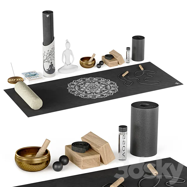 Yoga set 3D Model