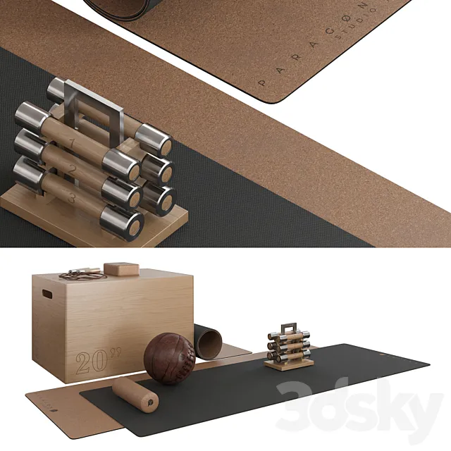 Yoga set 3D Model