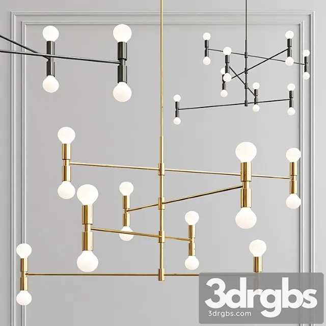 Yoka modern pendant 16 light - gold and black