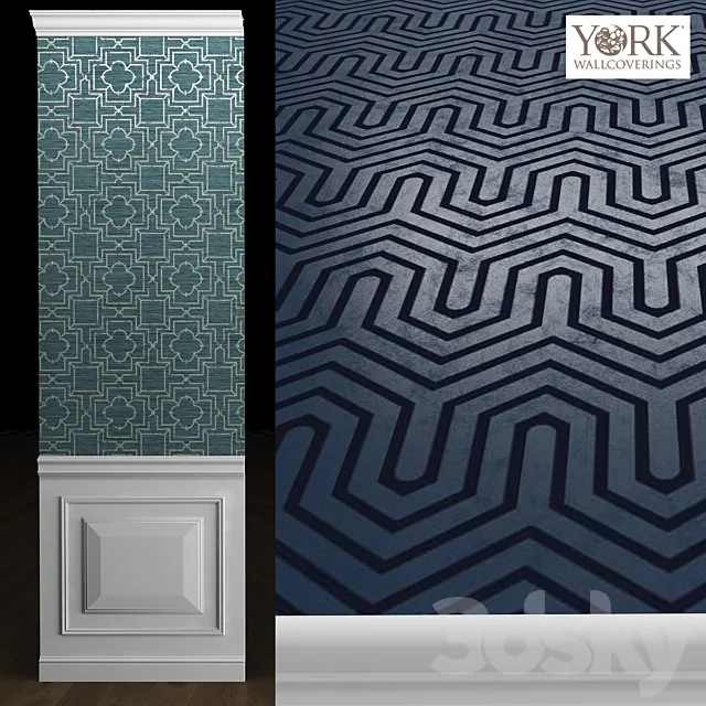 York Ashford Geometrics Wallpaper 3D Model