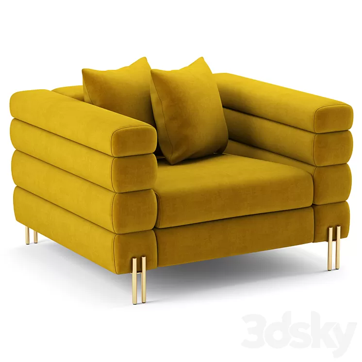 York Chair Eichholtz 3D Model Free