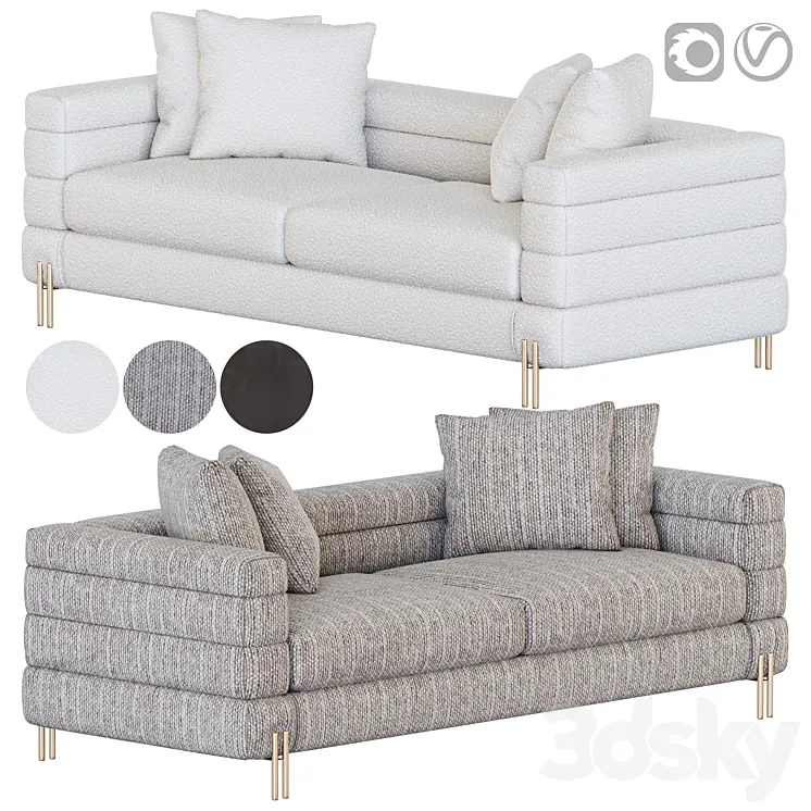 York Sofa EICHHOLTZ 3D Model Free