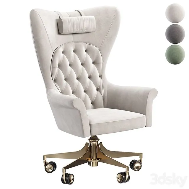 YORK SWIVEL ARMCHAIR by Visionnaire 3D Model