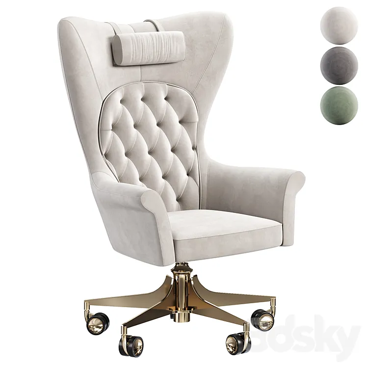 YORK SWIVEL ARMCHAIR by Visionnaire 3D Model Free