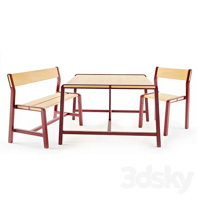 YPPERLIG Children bench (IKEA) 3D Model