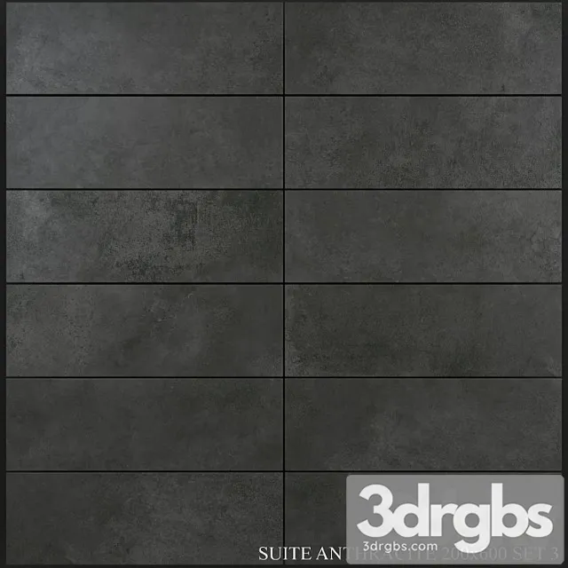 Yurtbay Ceramic Suite Anthracite 200x600 Set 3 3D Model Free