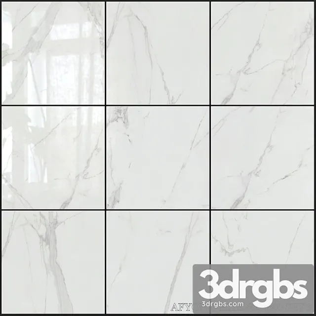 Yurtbay seramik afyon white 600x600 set 3 3D Model Free