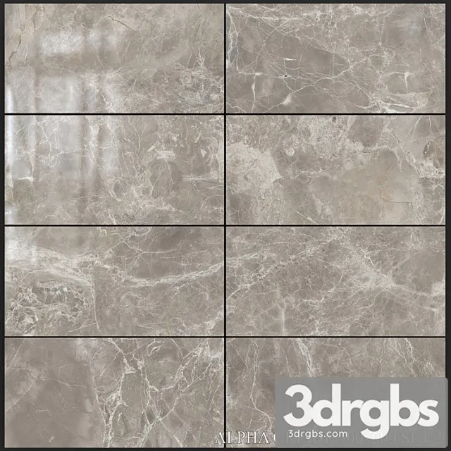 Yurtbay seramik alpha greige 300x600 set 2 3D Model Free