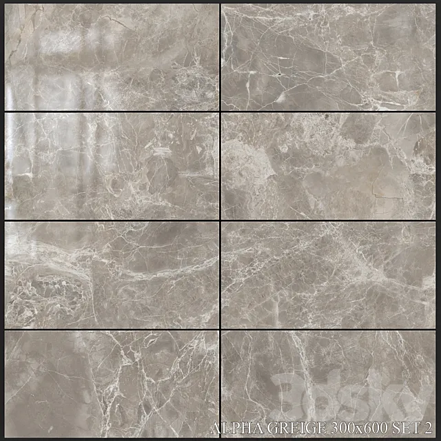 Yurtbay Seramik Alpha Greige 300x600 Set 2 3D Model