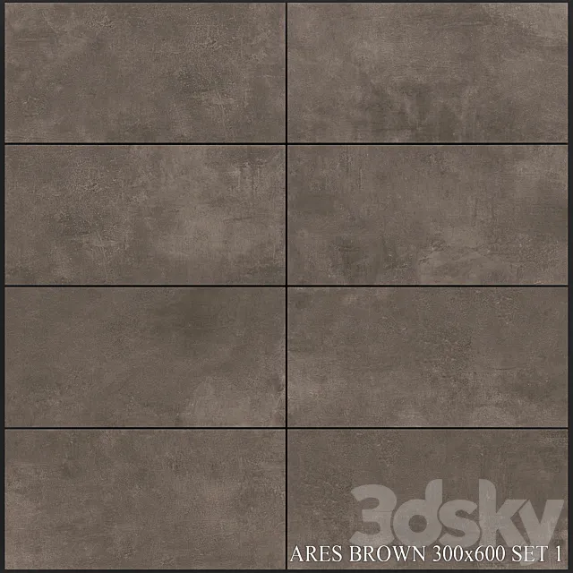 Yurtbay Seramik Ares Brown 300x600 Set 1 3D Model