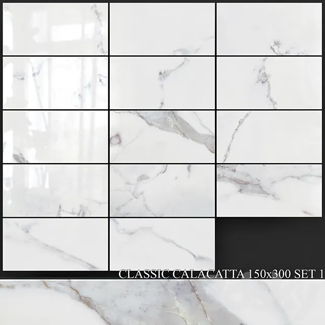 Yurtbay Seramik Classic Calacatta 150x300 Set 1 3D Model
