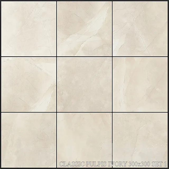 Yurtbay Seramik Classic Pulpis Ivory 300x300 Set 1 3DModel