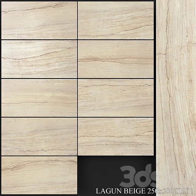 Yurtbay Seramik Lagun Beige 250x500 Set 1 3D Model