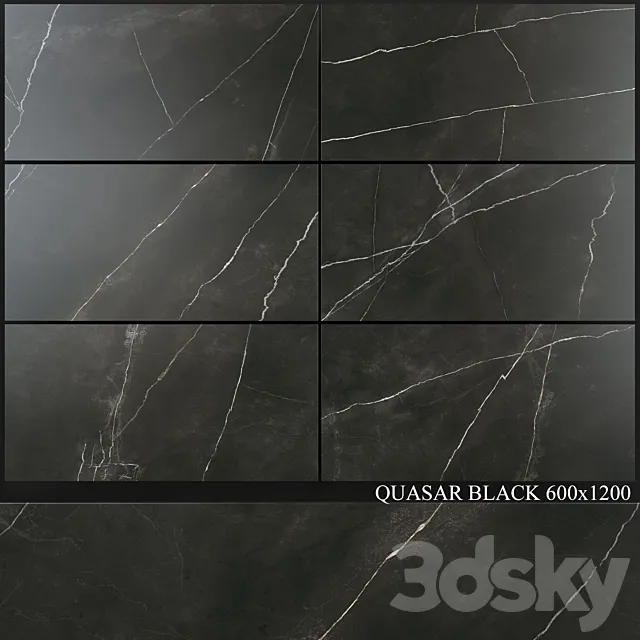 Yurtbay Seramik Quasar Black 600x1200 3D Model