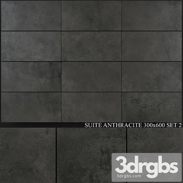 Yurtbay seramik suite anthracite 300x600 set 2 3D Model Free