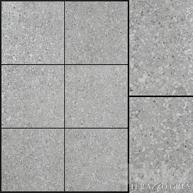 Yurtbay Seramik Terazzo Grey 3D Model