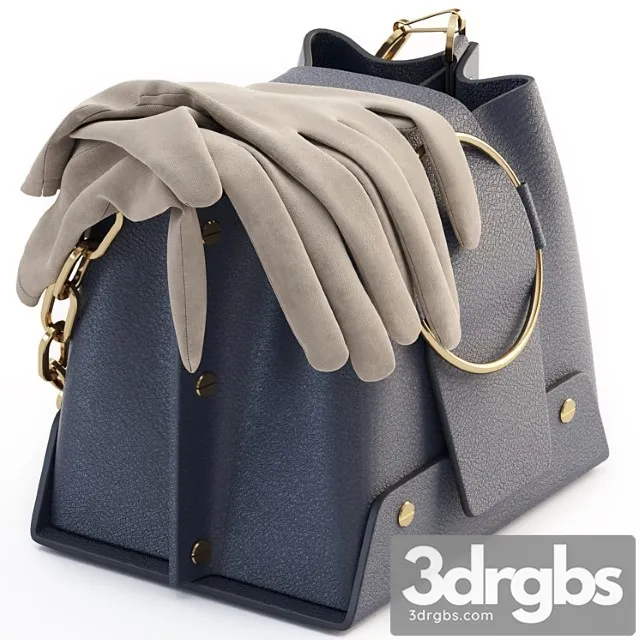 Yuzefi blue navy delila mini bag 3D Model Free