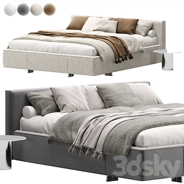 Yves Bed By Minotti 3D Model
