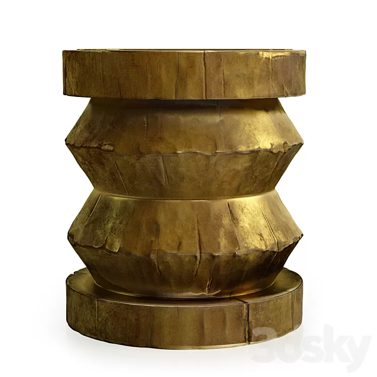 Z STOOL GOLD 3D Model