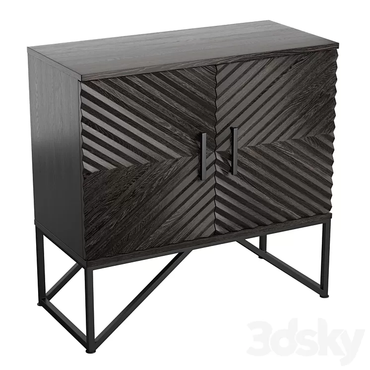 Zadie 2 Door Cabinet 3D Model Free