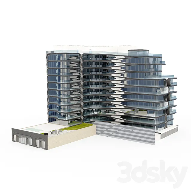 Zaha Hadid Building 520 West 28th Street NY 3D Model