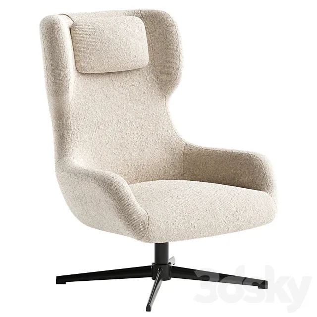 Zalina swivel armchair 3D Model