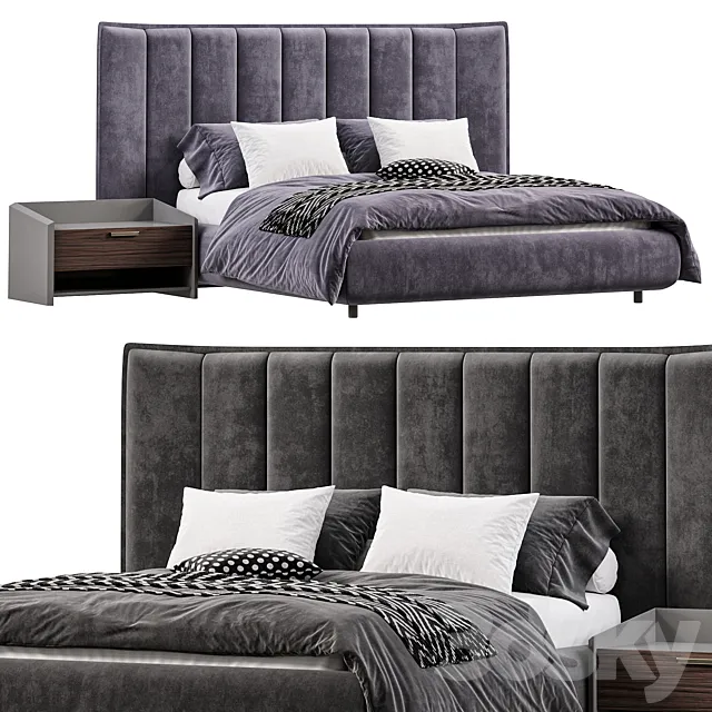 ZAMORA BED WITH STORAGE 3D Model