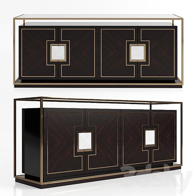 Zanaboni ebony sideboard 3D Model
