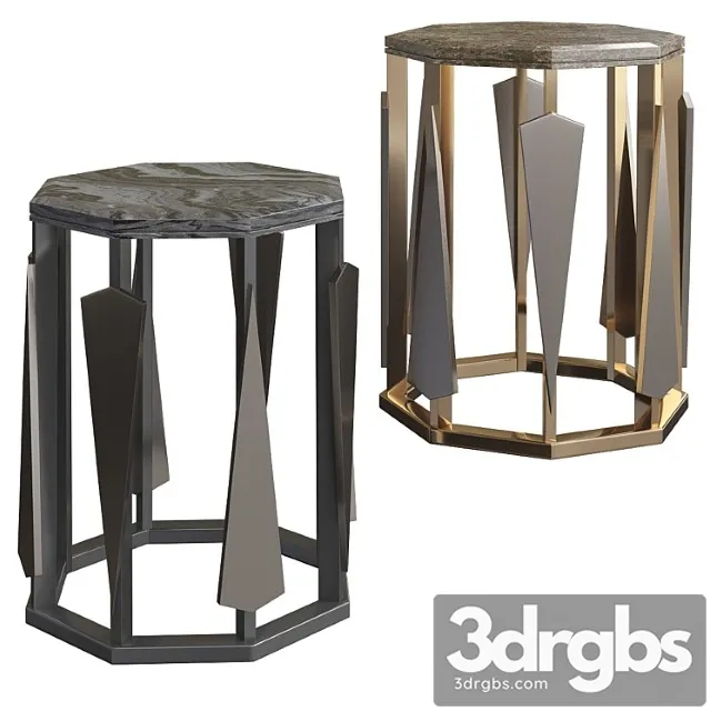 Zanaboni hexagonal tall side table 2 3D Model Free