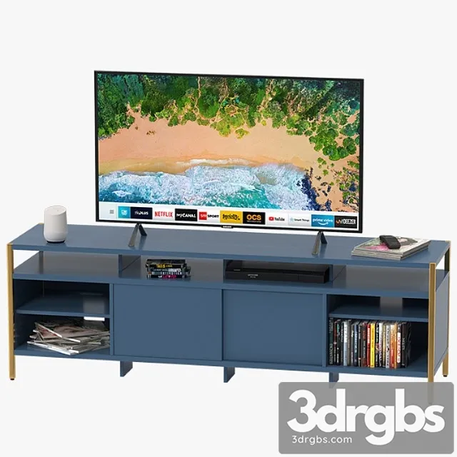 Zane media console 2 3D Model Free