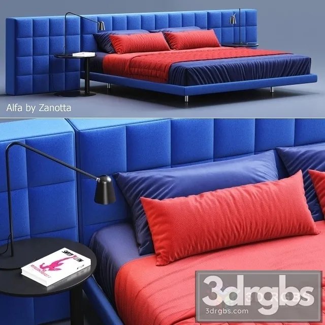 Zanotta Alfa Bed 3D Model Free